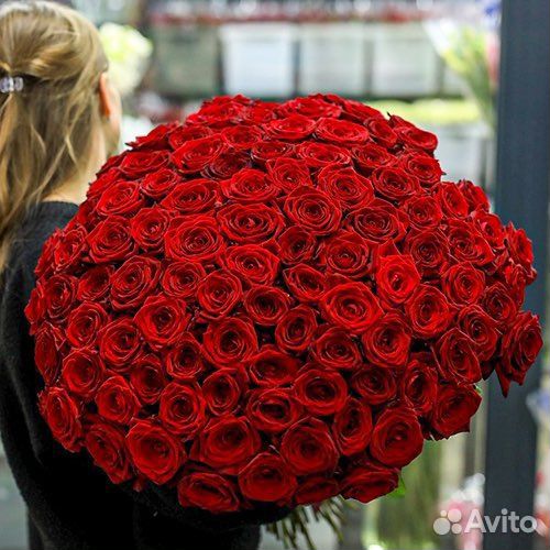 101 роза 60 см Эквадор