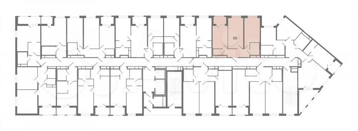 2-к. квартира, 57,3 м², 8/12 эт.