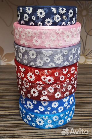 Органза 2,5см(6р за метр) с рисунком для рукоделия