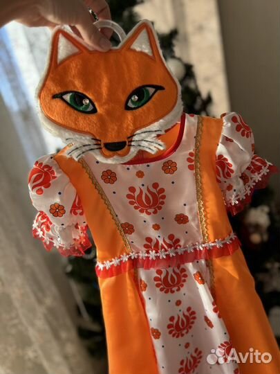 Новогодний костюм для девочки лисичка