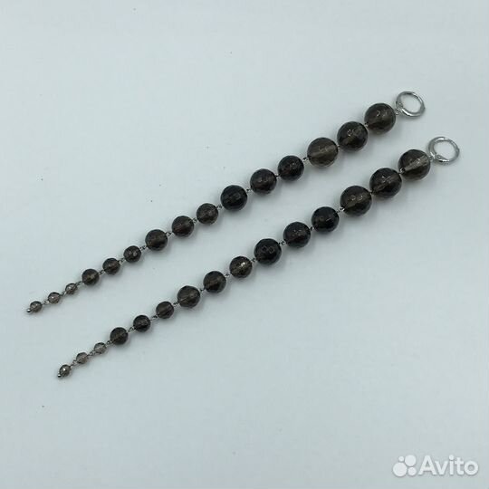 Серьги длинные серебро