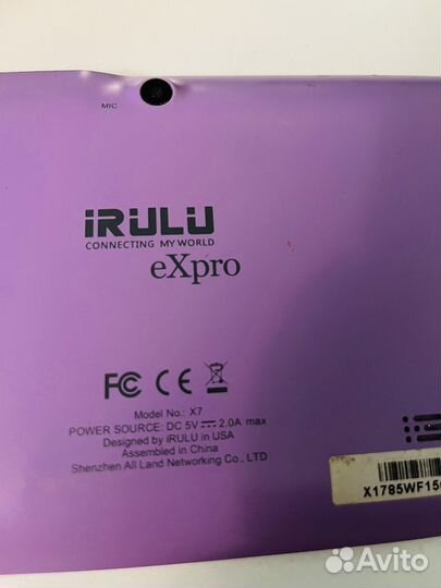 Планшет Irulu expo X7