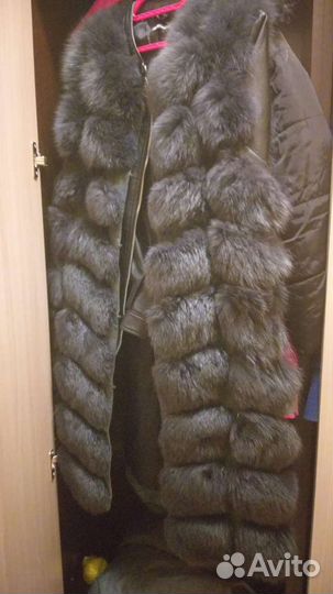 Меховая жилетка из песца