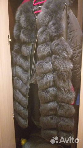 Меховая жилетка из песца