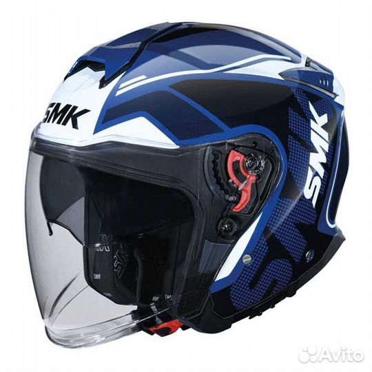 SMK GTJ Tourer open face helmet Бело-синий