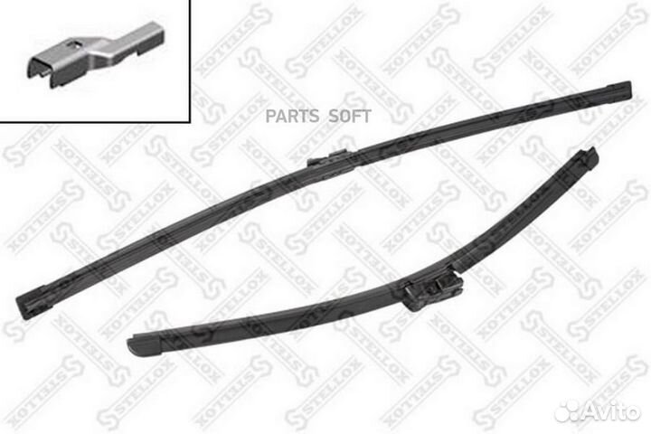 Stellox 201607SX щетки плоск. к-т 600/24'+450/18', Push button19\ VW Caddy/Touran 03
