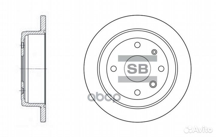 Диск тормозной задний Серия:HI-Q Диаметр:257мм