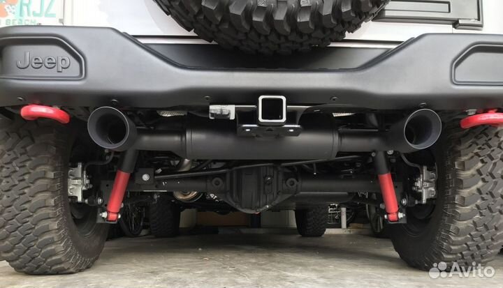Двойной выхлоп Jeep Wrangler JL