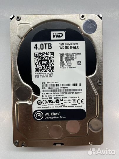 Жесткий диск Western Digital Black 4TB