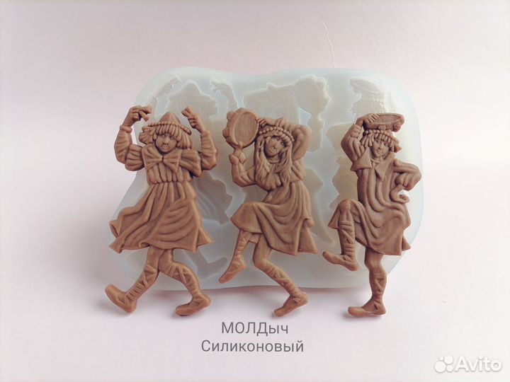 Молд танцоры. Силиконовая форма музыканты