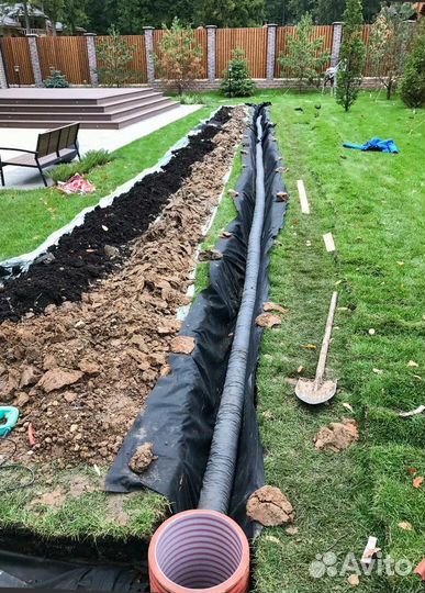 Дренаж осушение участков водоотведение