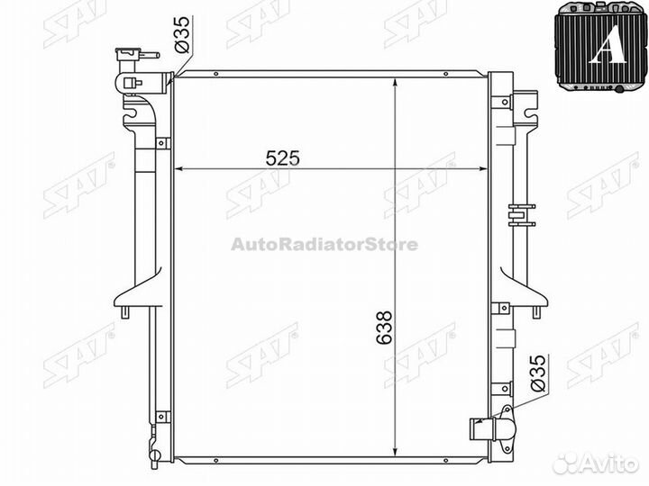 MC000L200MT Радиатор Mitsubishi L200 07-16 / Pajero Sport 08-17 / Triton 06-10