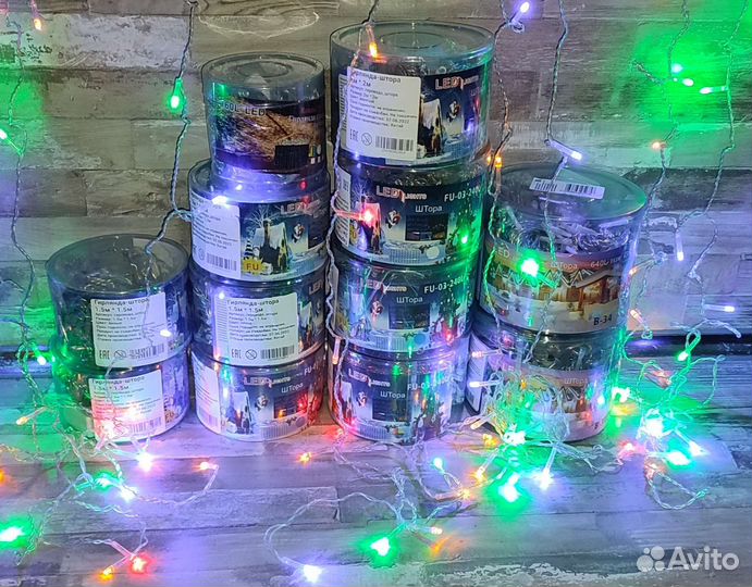 Гирлянда Штора Занавес Дождик