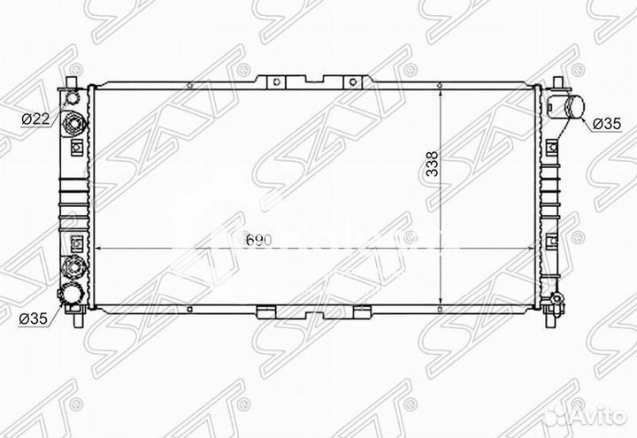 Радиатор mazda capella/millenia/626/cronos/efini/M