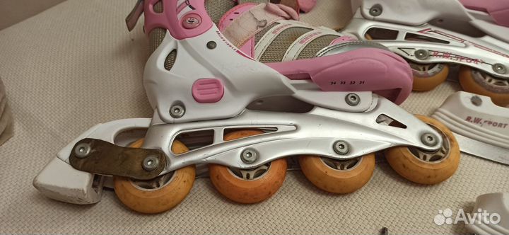 Роликовые коньки - коньки зимние детские р.31-34