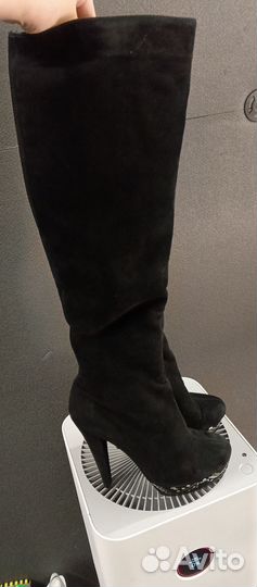 Сапоги Португалия, зима нат. замша, мех