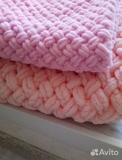 Плед детский вязаный ручная работа