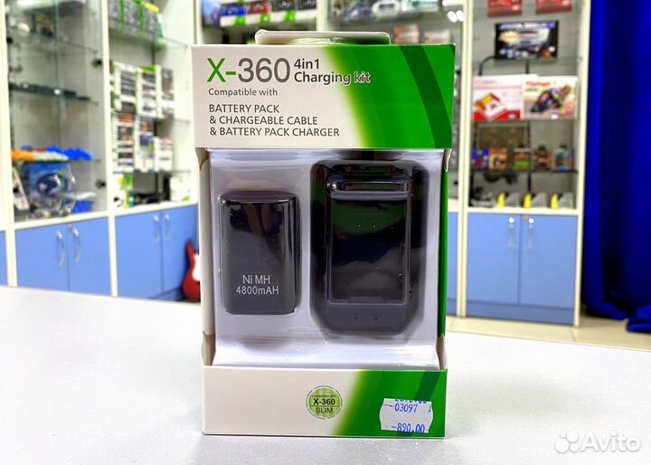 Аккумулятор +зарядная станция Xbox360