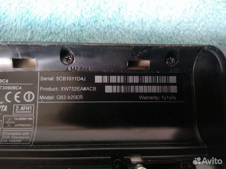 Ноутбук HP G62 на запчасти