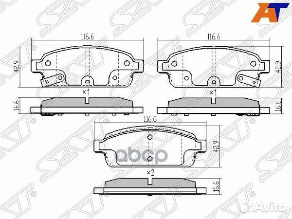 Колодки тормозные chevrolet cruze 09- задн. ST1