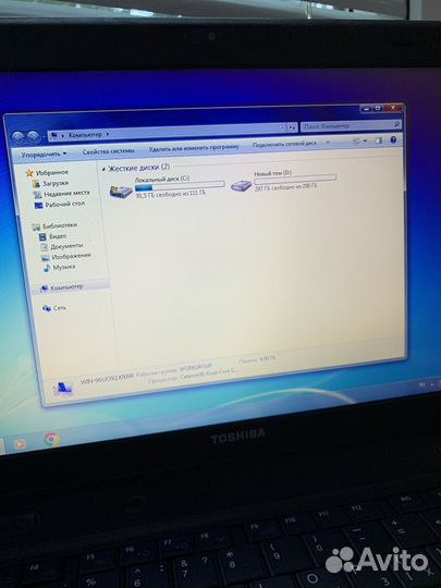 Ноутбук toshiba