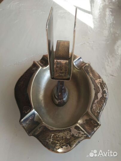 Редкая Антикварная пепельница - спичечница СССР