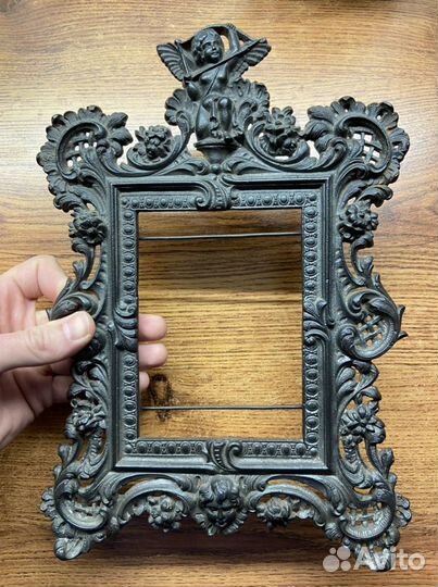 Антикварная рамка, чугунное литье, царская Россия