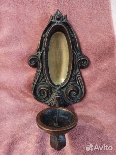 Настенный подсвечник бронза