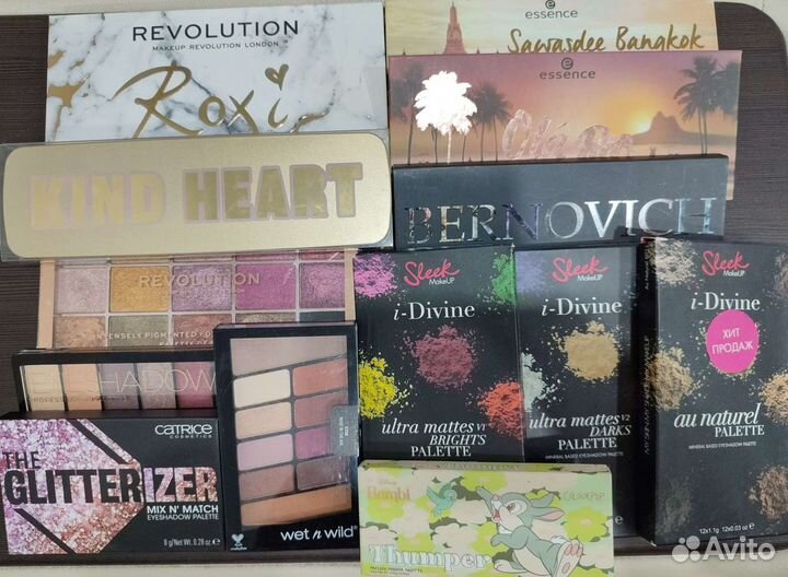 Палитра теней Revolution, Sleek, Essence и другие