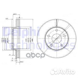 Диск тормозной передний delphi BG2346 Delphi