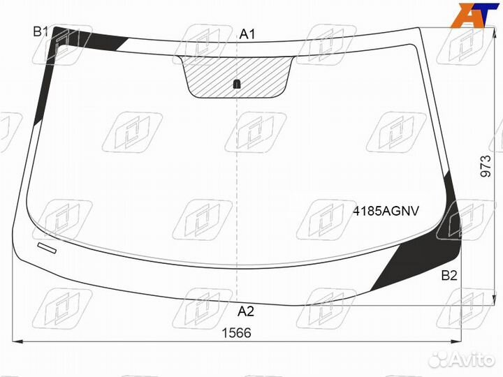 Hyundai elantra 4Х дверный седан 2020- стекла fuyao FYG 4185agnv-FYG