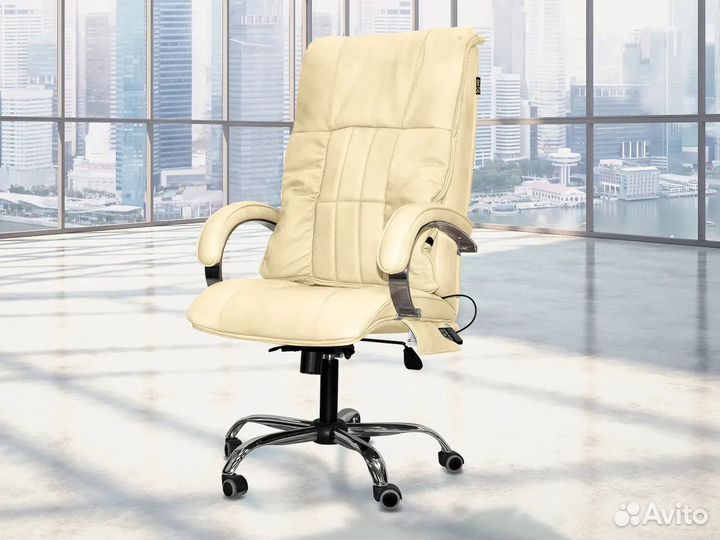 Офисное массажное кресло EGO boss EG1001 крем