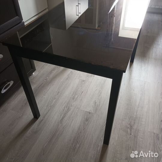 Икеа стол дерево со стеклом