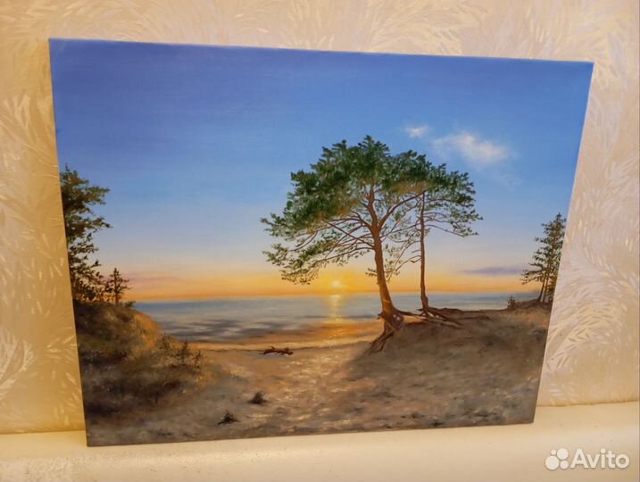 Картина маслом Закат на Яграх