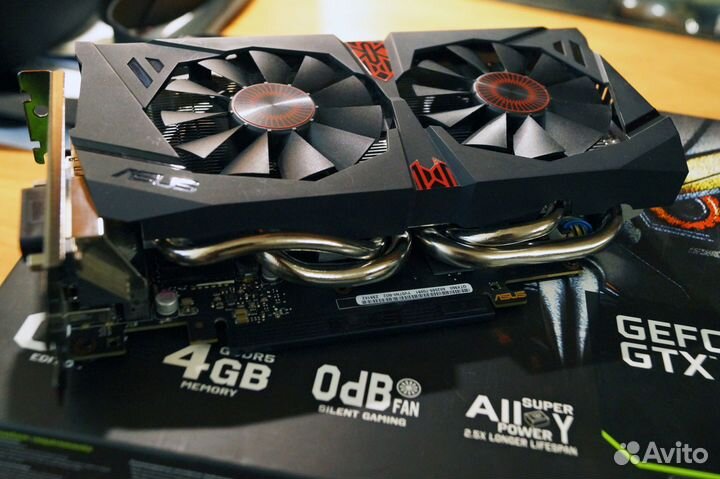 Видеокарта Geforse GTX 960 4gb asus strix OC