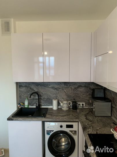 Угловая кухня. Белый глянец ксп:22530