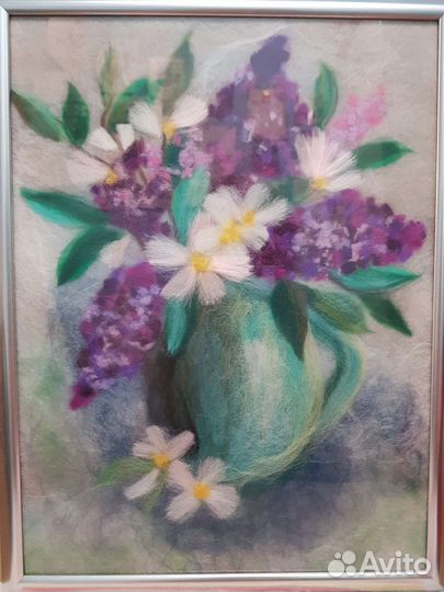 Картина из шерсти