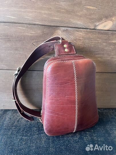 Сумка рюкзак натуральная кожа