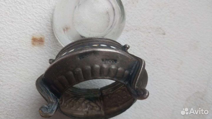 Солонка с ложечкой 5 юммет. Мельхиор