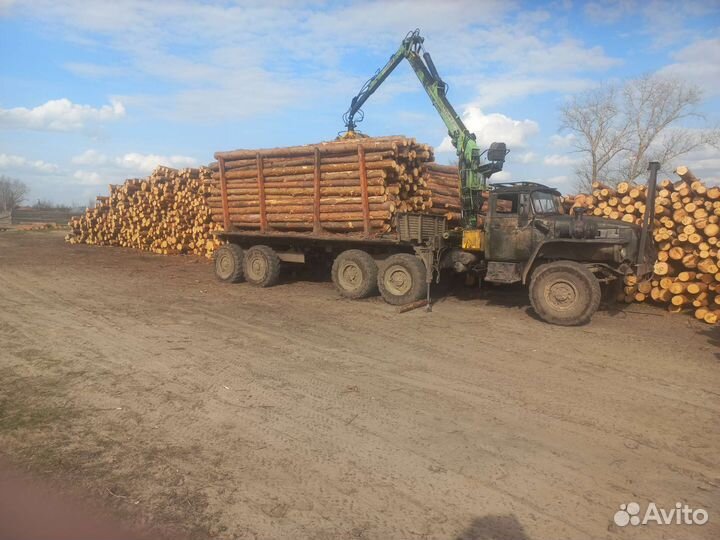 Урал лесовоз с манипулятором