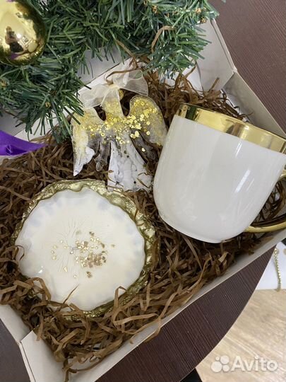 Подарочный бокс кружка и подстаканик