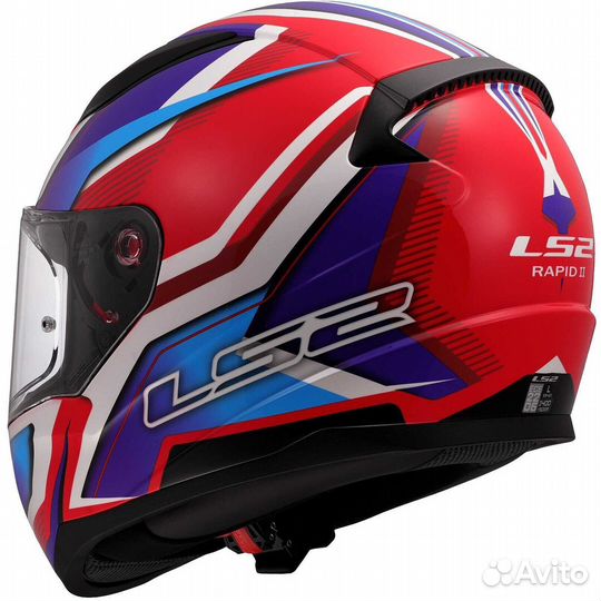 LS2 FF353 rapid 2 flitz Full Face Motorcycle Мотошлем White Blue Red