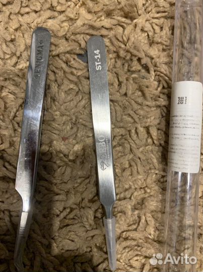 Ресницы для наращивания и пинцеты