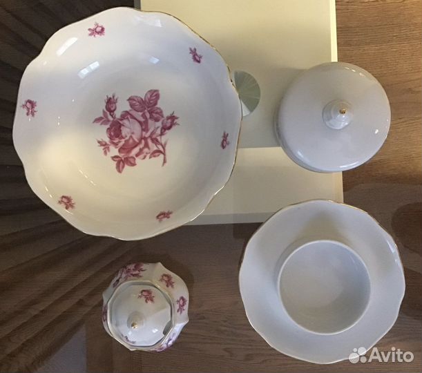 Набор столовой посуды «Роза» Богемия Чехословакия