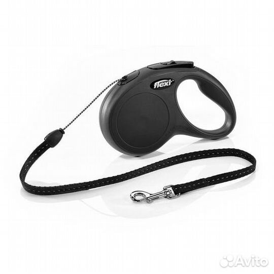 Поводок - рулетка Flexi New Classic Трос Черн