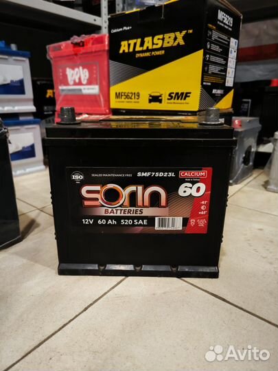 Аккумулятор автомобильный Sorin 60Ah
