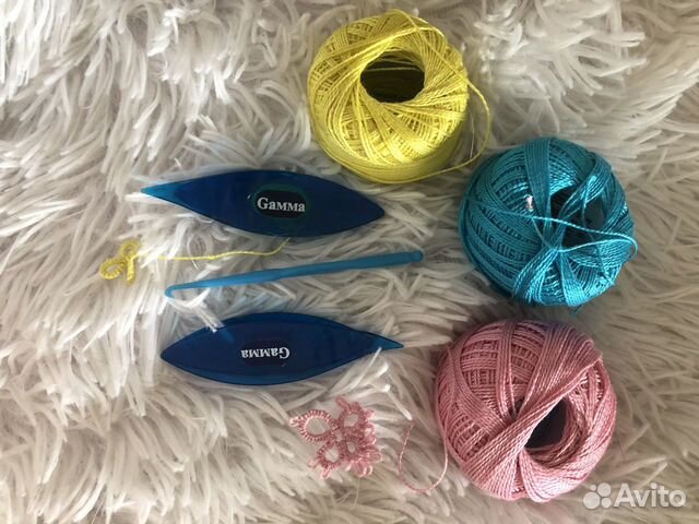 Челнок для фриволите, акварель