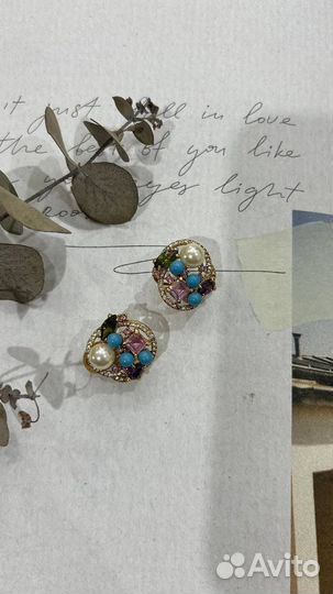 Серьги с камнями