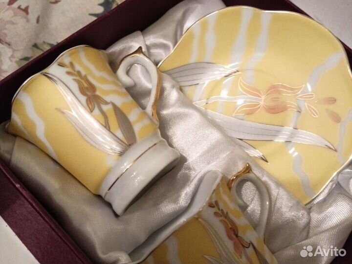 Кофейный набор фарфор на две персоны