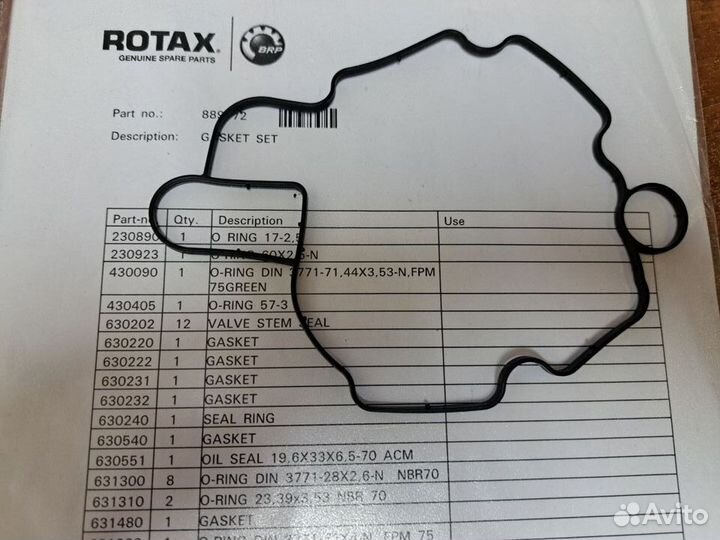 Набор прокладок Масленного насоса rotax BRP 2005